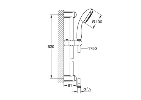 Душевой гарнитур Grohe New Tempesta 100 27794001