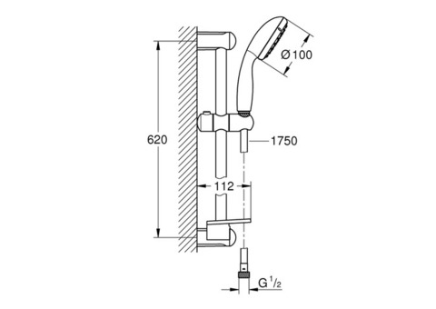 Душевой гарнитур Grohe New Tempesta 100 27926001