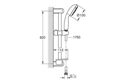 Душевой гарнитур Grohe New Tempesta 100 28593002