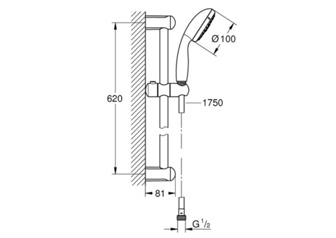 Душевой гарнитур Grohe New Tempesta 27645001