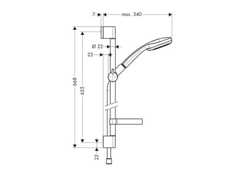 Душевой гарнитур Hansgrohe Croma 100 Multi 27775000