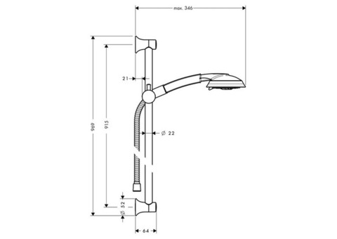 Душевой гарнитур Hansgrohe Raindance Classic 100 27841000