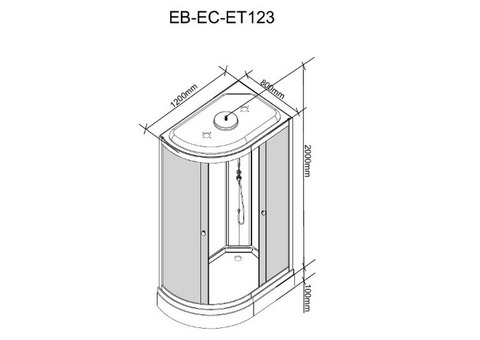 Душевая кабина Parly Classic Эконом EC123R 1200х800х2100 мм