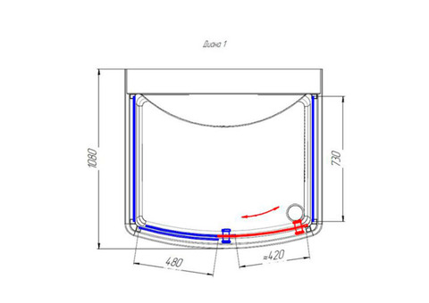 Душевая кабина Radomir Диана 1 1-05-1-0-0-0600 1180х1080х2280 мм прозрачная