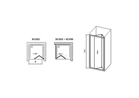 Душевая дверь Ravak Blix BLDZ2-80 Transparent блестящая