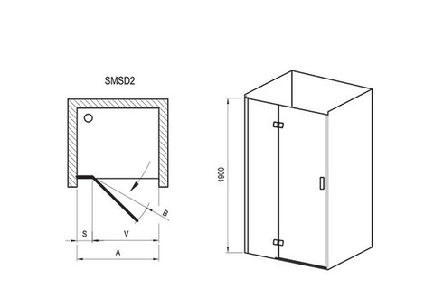 Душевая дверь Ravak Smart Line SMSD2-100 A-L Transparent хром