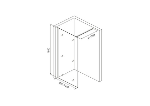 Душевая перегородка Iddis Slide Walk In SLI8CS0i23 1000х1950 мм