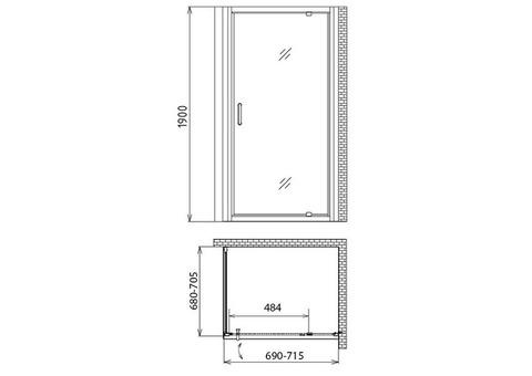 Душевой уголок Gemy Sunny Bay S28130-A70 700х700х1900 мм