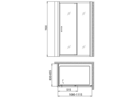 Душевой уголок Gemy Sunny Bay S28191C-A85 1100х850х1900 мм