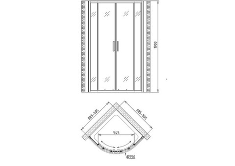 Душевой уголок Gemy Victoria S30072 900х900х1900 мм