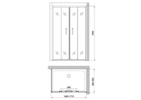 Душевой уголок Gemy Victoria S30192C-A90 1700х900х1900 мм