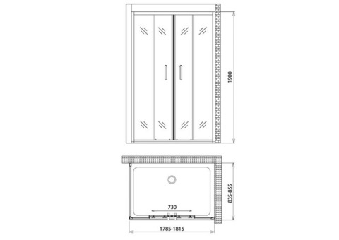 Душевой уголок Gemy Victoria S30192D-A85 1800х850х1900 мм