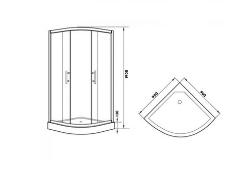 Душевой уголок Parly Z91 низкий поддон 900х900 мм