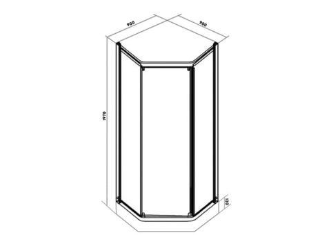 Душевой уголок Parly ZEP91 900х900х1970 мм