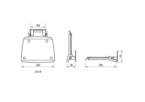 Сиденье универсальное для душа Ravak Ovo B Opal