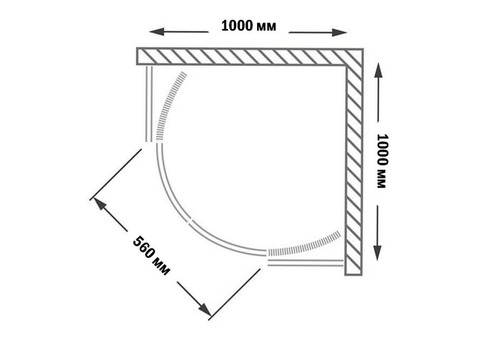 Душевой уголок Roltechnik Classic CR 2 1000 332-100R55S-01-02 1000х1000х1850 мм