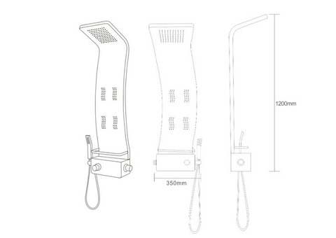 Душевая панель Ceruttispa Adige W MT-5624W