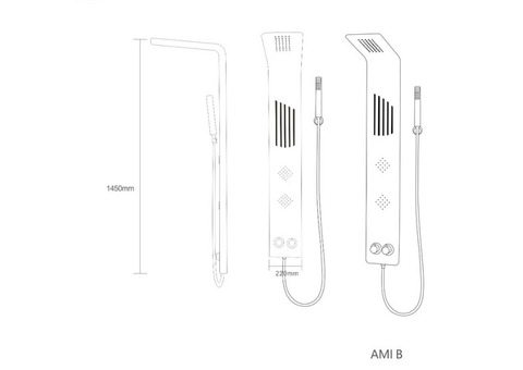 Душевая панель Ceruttispa Ami B MT-5678