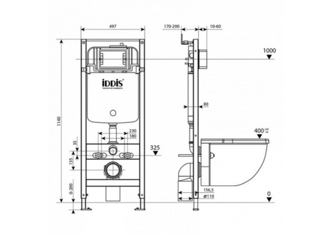 Система инсталляции для подвесного унитаза Iddis Profix PRO0000i32