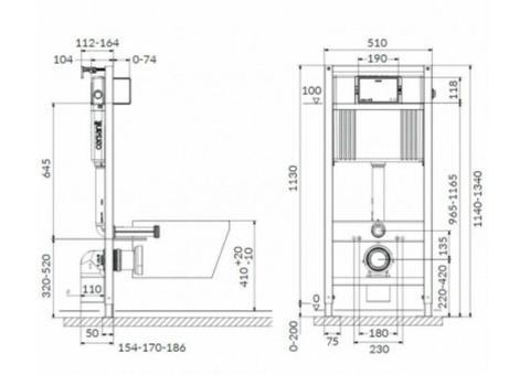 Система инсталляции для унитаза Cersanit Aqua 50 QF