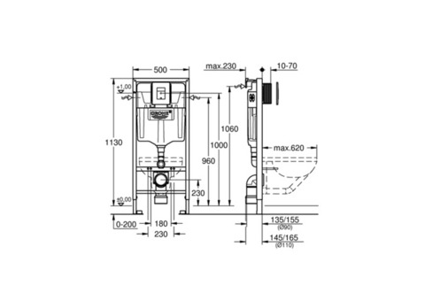 Система инсталляции для унитаза Grohe Rapid SL 38827000