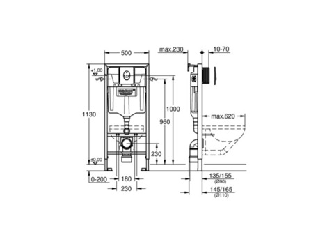 Система инсталляции для унитаза Grohe Rapid SL 39108000