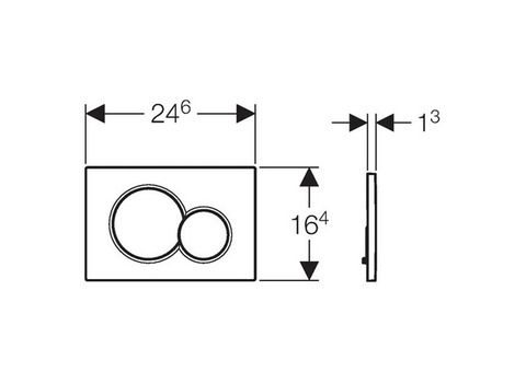 Клавиша смыва Geberit Sigma 01 глянцевый и матовый хром