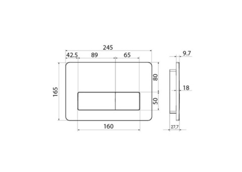 Клавиша смыва Iddis Unifix UNI41CHi77 041 хром