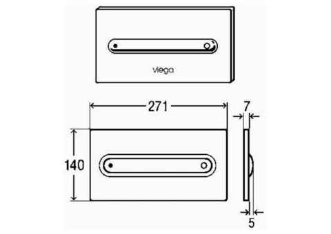 Клавиша смыва Viega Visign for Style 11 хром