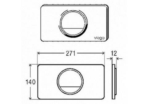 Клавиша смыва Viega Visign for Style 13 хром