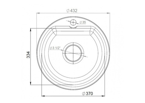 Кухонная мойка GranFest Smart GF-SM 435 D432 мм композитная белая