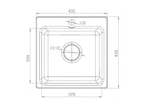 Кухонная мойка GranFest Smart GF-SM430 430 432х432 мм композитная бежевая