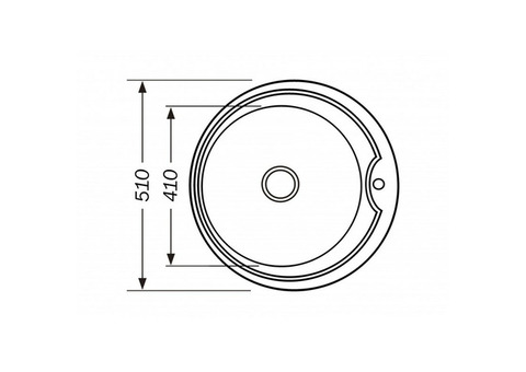 Кухонная мойка Premial 5151 D51 мм стальная полированная 0,6 мм