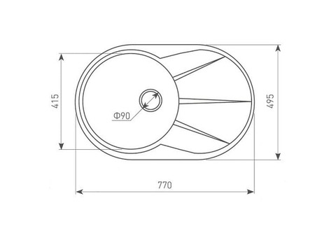 Кухонная мойка Zigmund & Shtain Kreis OV 770B гранитная Индийская ваниль