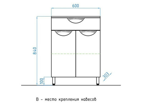 Комод Style Line Жасмин 60 белый