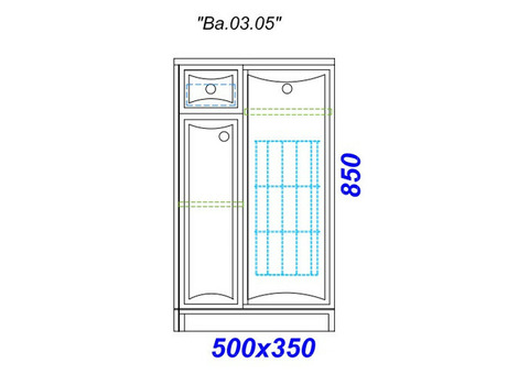 Тумба напольная Aqwella Барселона Н5/k с бельевой корзиной 500х850х350мм белая