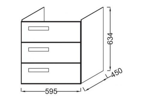 Тумба под раковину Jacob Delafon Rythmik EB1307-G80 595х450х634 мм светло-коричневый лак