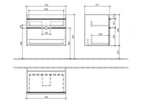 Тумба под раковину Villeroy & Boch Venticello A92501DH