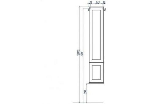 Шкаф-колонна Акватон Леон дуб бежевый 1A186503LBPR0