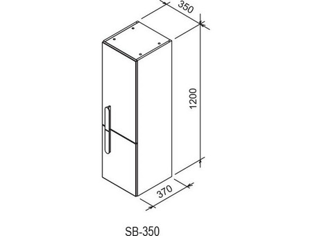 Шкаф-пенал Ravak Chrome SB 350 X000000543 R белый глянец