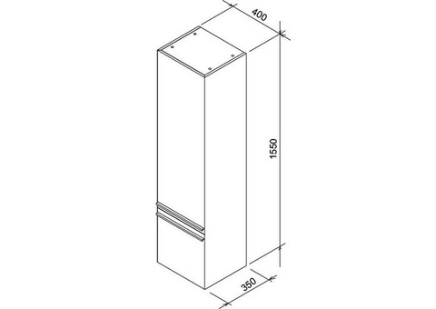 Шкаф-пенал Ravak Clear SB 400 X000000763 R белый