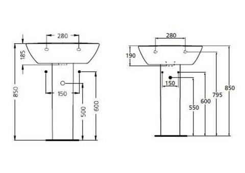 Пьедестал Ideal Standard Oceane/Eurovit W306201