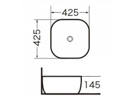 Раковина накладная Grossman GR-3019 425×425×145 мм