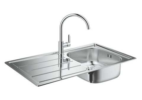 Grohe 31 562 SD0 Набор K300 мойка 860х500 мм 31552SD0 + Bau Edge смеситель 207 мм 31367000