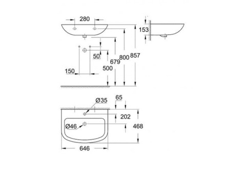 Раковина подвесная Grohe Bau Ceramic 39420000