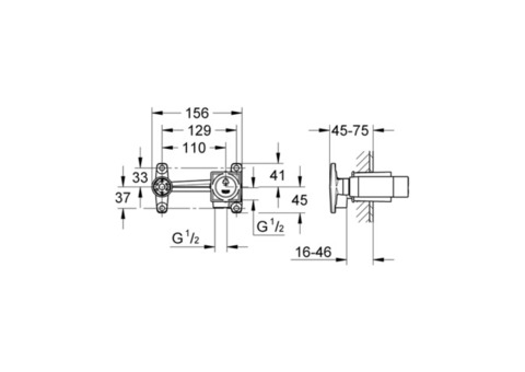 Встраиваемая часть смесителя Grohe 23200000