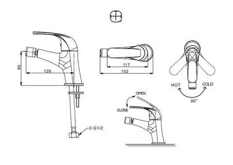 Смеситель для биде Bravat Fit F3135188CP-RUS