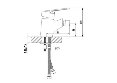 Смеситель для биде Lemark Luna LM4108C