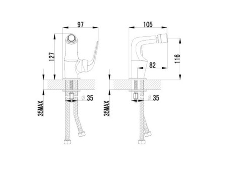 Смеситель для биде Lemark Plus Advance LM1208C