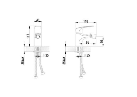 Смеситель для биде Lemark Plus Shape LM1708C